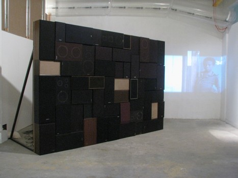 A wall of 'Oh My God'—Sam Van Aken's tower of speakers sampled audio of people saying 'Oh My God.' I couldn't help but stick around to listen to each and every one.